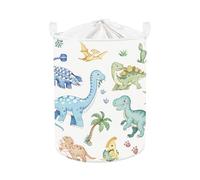 Clastyle Cesto Portabiancheria Boho Dinosauro Cestino Portaoggetti Palma Cesta Biancheria Genitori per Organizzare Giocattoli Vestiti, Pterosauro, 36x45 cm