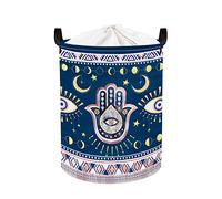 Clastyle Cesto portabiancheria pieghevole con occhio di mano, 45 l, rotondo, per la casa, il bagno, 36 x 45 cm