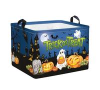 Clastyle Halloween Ombra Cestino Giocattoli Vestiti Zucca Pipistrello Impermeabile per Ragazzo Ragazza Cestino Portaoggetti per Bagno Cameretta Bucato, Lapide, 40x30x30 cm