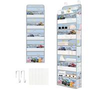 Clastyle Portaoggetti da Appendere Auto Organizer da Appendere per Bambini Vestiti Pannolino Giocattolo Organizzatore Appeso da Porta per Camera da Letto Bagno, Veicolo Fuoristrada, 5 Scomparti