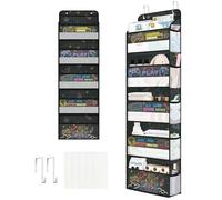 Clastyle Portaoggetti da Appendere Gioco Organizer da Appendere per Bambini e Ragazzi Vestiti Pannolino Giocattolo Organizzatore Appeso da Porta per Camera da Letto Bagno, Fluorescent, 5 Scomparti
