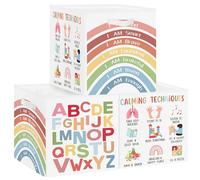 Clastyle Set di 3 Cubi Portaoggetti Ripiegabili Apprendimento Kallax Contenitori Maniglia per Scaffale Scatole Portaoggetti Genitore per Libro Giochi,Bianco,30x30x30 cm