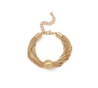 Clataly Chunky Sfera Pendente Collana Esagerata Multi-strato Dichiarazione Collana Bracciali Catene Spesse Gioielli per le Donne Ragazze (Bracciale d'oro)