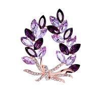 Clataly Cristallo Bauhinia Bouquet Spilla Anti Glare Sicurezza Pin Strass Spilla di Grano Completo Accessori Gioielli per le Donne Ragazze (Viola)