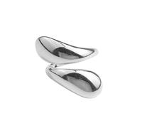 Clataly Irregolare Anello Delle Donne Semplice Bare Open Anelli Regolabili Gioielli Regali per Le Donne e Ragazze (Argento)