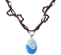 Clataly Ocean collano, tessuto a mano imitazione perla collano catena e ciondolo blu per donne