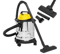 Clatronic Aspirapolvere per Acqua e Polvere, aspirapolvere di Acqua/Polvere Grande e Comodo, 1200 W, Custodia in Acciaio Inossidabile di Alta qualità, BS1313