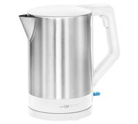 Clatronic Bollitore elettrico, Kettle, bollitore elettrico da 1,5 l, con spegnimento automatico e manuale, collegamento girevole a 360°, senza BPA, max. 2200 Watt, bollitore bianco, WKS 3692
