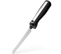 Clatronic Coltello elettrico EM 3702, coltello elettrico da cucina, ausiliario da cucina con motore da 120 W, incl. scatola di conservazione, acciaio inox/nero