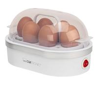 Clatronic EK 3497 Cuociuova Elettrico, 6 Uova Sode, Base Riscaldata Antiaderente