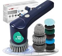 Clatronic, ERB3815A Spazzola elettrica per pulizia senza fili - Potente, 300 giri/min, 90 minuti di autonomia, Compatta, 8 accessori inclusi, Ideale per piastrelle, griglie, automobili, Blu