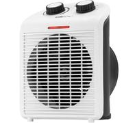 Clatronic HL 3761 - Termoventilatore portatile e compatto, 2 livelli di riscaldamento (1000/2000 W), modalità freddo (ventilatore), manico stabile, colore: Bianco