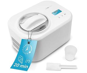Clatronic® ICM 3799 Ice Cream Maker and Yoghurt Maker, Ice Cream in 20 Minutes, for up to 1000 ml, Ice Cream Maker with Compressor for Ice Cream and Frozen Yoghurt, Includes Recipe Suggestions,