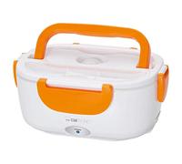 Clatronic LB 3719 - Contenitore per il pranzo elettrico, per riscaldare cibi fino a 75 °C, volume circa 1,7 litri, bianco/arancione
