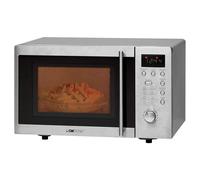 Clatronic MWG 778 U Microonde da banco con grill / 20 litri / 8 programmi automatici/timer da 95 minuti con segnale di fine corsa/orologio digitale/sottobanco, argento