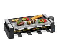 CLATRONIC - Raclette E Griglia 8 Persone Piastre In Alluminio Ghisa Pietra Ollare 1200w Clatronic Rg 3678