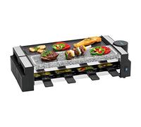 Raclette E Griglia 8 Persone Piastre In Alluminio Ghisa Pietra Ollare 1200w Clatronic Rg 3678