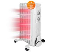 Clatronic® Radiatore ad olio, efficiente riscaldamento mobile, riscaldamento elettrico con 7 nervature, radiatore con 3 livelli di potenza, fino a 30 mq, 1500 Watt, RA 3735