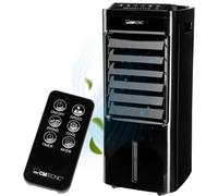 Clatronic® Raffreddatore d'aria | Ventilatore silenzioso | 3 livelli | Timer | Telecomando | 3 in 1 - Raffreddare l'aria, umidificare, pulire | Ventilatore | 4 ruote per un facile trasporto | Ventola