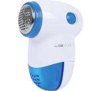 Clatronic Levapelucchi TC 3758 – Mini detergente per tessuti, lama in acciaio inox, Bianco/Blu