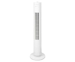 Clatronic Ventilatore funzione girevole | ventilatore da piedistallo con timer | ventilatore a torre | 3 velocità | 75° oscillante | 120 minuti di timer | 78 cm di altezza | TVL 3770 bianco