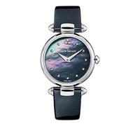 Claude Bernard Orologio da donna analogico al quarzo 20501 3, Colore cinturino: blu/colore quadrante: madreperla/quadrante: marcatori, cinghia