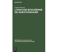 Claude Flament L'analyse booléenne de questionnaire (Copertina rigida)