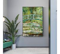 Claude Monet Ponte su uno stagno di ninfee Wall Art Dipinti su tela Impressionisti Ninfee Stampe d'arte Decorazioni per la casa 50x70cm Senza cornice