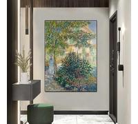 Claude Monet Stampe Replica di dipinti a olio Camille Monet nel giardino di Argenteuil Paesaggio Arte Decorazione d'interni per la casa 60x80cm Senza cornice