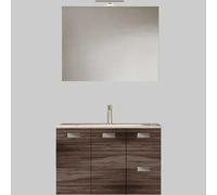 CLAUDIA 85 C - Specchiera panoramica con luce cm 85