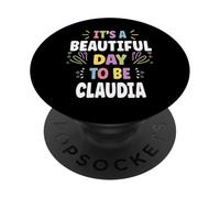 CLAUDIA Personalized Name Beautiful Day CLAUDIA PopSockets PopGrip Adesivo