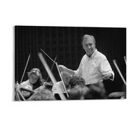 Claudio Abbado - Poster da direttore d'orchestra, dipinto su tela, poster da parete