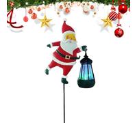 Claus Solar Lantern | Outdoor Christmas Decoration, Festive Solar-powered Garden Light, Holiday Yard Decor, Pathway Lamp, Patio, Porch, Lawn, Party, Indoor Oro Outdoor