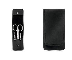 Clauss 9951 manikr Set, in cuoio di alta qualità, Nero