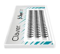 Clavier Ciglia a Ciuffetti, B shaped, 10 D B-Curl, Extension Ciglia Finte Ciuffetti, Individuali, Volume Russo, DIY, Naturale (B 11mm)