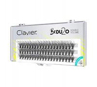 Clavier Ciglia artificiali in ciuffi BeDu2o Double Volume, ciglia in un ciuffo, diverse lunghezze da 8 a 14 mm, ultra volume, per un look perfetto (14 mm)