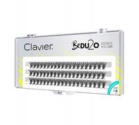 Clavier Ciglia artificiali in ciuffi BeDu2o Double Volume, ciglia in un ciuffo, diverse lunghezze da 8 a 14 mm, ultra volume, per un look perfetto (6 mm)