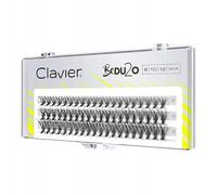 Clavier Ciglia artificiali in ciuffi BeDu2o Double Volume, ciglia in un ciuffo, diverse lunghezze da 8 a 14 mm, ultra volume, per un look perfetto (MIX 8/10/12)