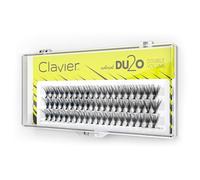 Clavier Ciglia Finte, Individuali Cluster Lashes, Extension Ciglia artificiali in ciuffi Du2o Doppio volume 20D 14 mm C shape | Ciglia a ciuffo | Ultra volume, per un look perfetto