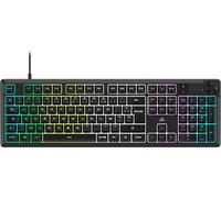 Clavier gaming filaire a membrane - CORSAIR - K55 CORE RGB - Rétroéclairage RGB 10 zones - Gris - Silencieux et réactif