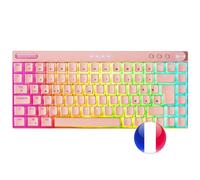 CLAVIER SANS FIL BLUETOOTH MÉCANIQUE (OUTEMU SQ PRO BLUE) MARS GAMING MK CLOUD RGB (ROSE)