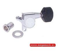 CLAVIJERO GUITARRA ELECTRICA/ACUSTICA - Gotoh (SG360 07) (Cromado) 6 En linea/Lubri (Coat+Rock) Solid