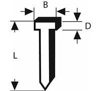 Bosch Chiodo a scatto tipo 47, 1,8x1,27x19mm Quantità:1000
