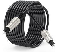 CLAVOOP Cavo audio ottico Toslink da 3,5 m, cavo ottico per Soundba, cavi in fibra ottica lunghi SPDIF, cavo ottico audio digitale, guscio in alluminio, compatibile con TV, PS4, DVD, Vizio, Xbox, Home