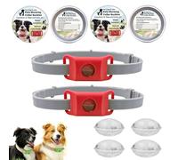 Clavya Tags for Dogs, Clavya Natural Collar for Dog, 100% Pure Natural Ingredients, Waterproof & Adjustable Collar for Small, Provides Long Lasting Protection for Rain, River, and Mud (Red,2 Pcs)