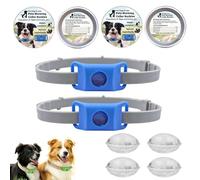 Clavya Tags for Dogs, Clavya Natural Collar for Dog, 100% Pure Natural Ingredients, Waterproof & Adjustable Collar for Small, Provides Long Lasting Protection for Rain, River, and Mud (Blue,2 Pcs)