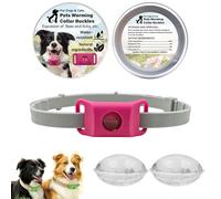 Clavya Tags for Dogs, Clavya Natural Collar for Dog, 100% Pure Natural Ingredients, Waterproof & Adjustable Collar for Small, Provides Long Lasting Protection for Rain, River, and Mud (Pink,1 Pcs)