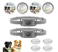 Clavya Tags for Dogs, Clavya Natural Collar for Dog, 100% Pure Natural Ingredients, Waterproof & Adjustable Collar for Small, Provides Long Lasting Protection for Rain, River, and Mud (Grey,2 Pcs)