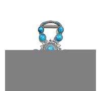 Claw di capelli gemici simulato - floreale in pietra blu finta, clip artiglio di pietra blu | Clip per impugnature per capelli occidentali vintage resistenti a slittamento, artigli decorativi di