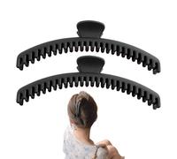 Claw Hair Clips for Women, Small, Frosted Hair, Slim Bun Pins, Elegant Styling Accessories, Sturdy Banana Hairpins, Set of 2, Ideal for Straight, Daily Use, Work and Casual